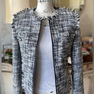 ANNE FONTAINE TWEED PATTERN JACKET EUC
